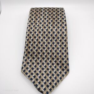 Luigi Valentino Men's Necktie Geometric Weave Patterned Tie Classic Luxury